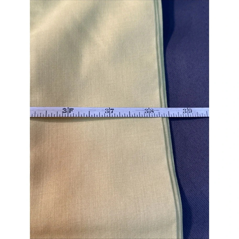 2 Vtg Dan River Dantrel King Size Pillow Cases Yellow Check Plaid No Iron Muslin
